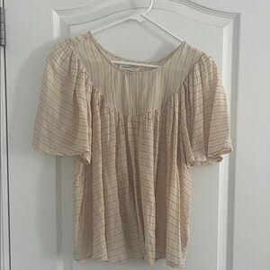 Universal Thread Beige Striped Blouse
